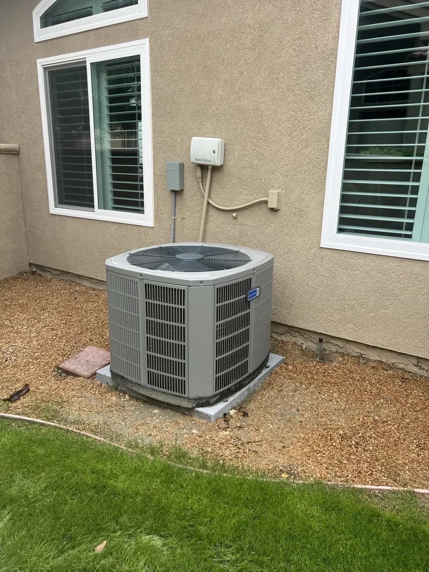 Residential AC condenser installation