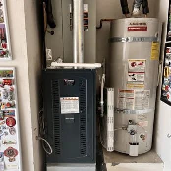 Gas furnace and water heater